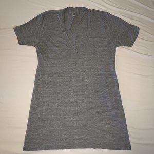 American Apparel 50/25/25 V neck - Unisex - Size small - Color Gray